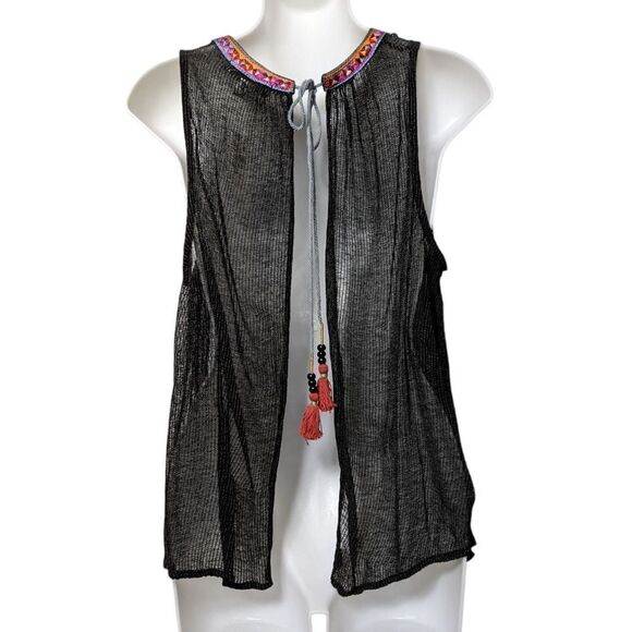 NWT Anthropologie ERI + ALI Merletta Embroidered Open Back Top S - Picture 7 of 10